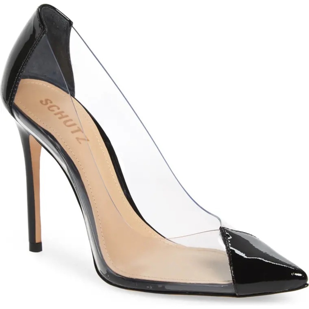 Schutz Cendi Transparent Pointed Toe Pump